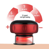 Body Scraping Massage Smart Electric Vacuum Cupping Heating Suction Cup Device Back Neck Arm Massger
