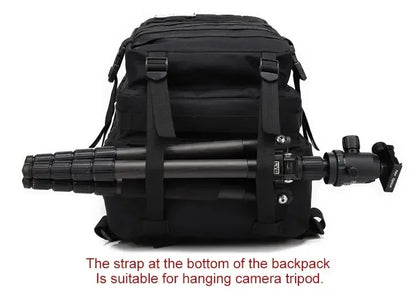 2Q-50L Tactical Backpack Men's Travel Large Capacity Rucksacks Men Waterproof Outdoor 1Sports Multi-functional Bags