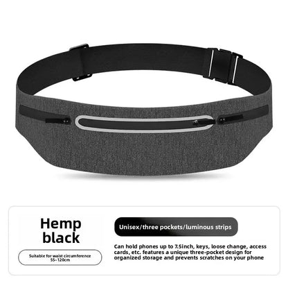Running sports fanny pack Outdoor sports Lightweight waterproof invisible anti-theft equipment Men's and women's multi-function