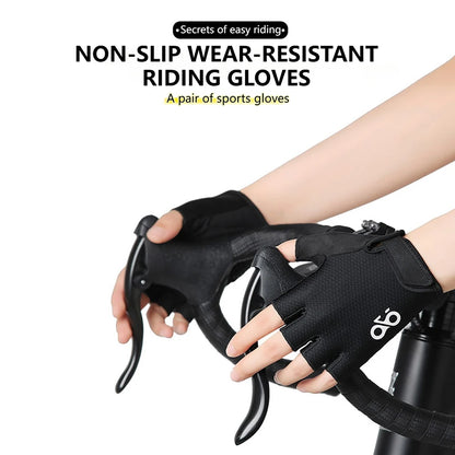 GETINFIT Summer Cycling Half Finger Gloves Lightweight Breathable Non-Slip Durable Shock Absorbing Outdoor Gym Hiking Running