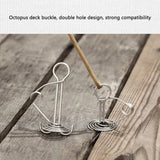 Pack of 10 Spiral Shaped Spring Deck Pegs Rope Buckles Adjustable Awning Tent Canopy Stakes Outdoor Accessories