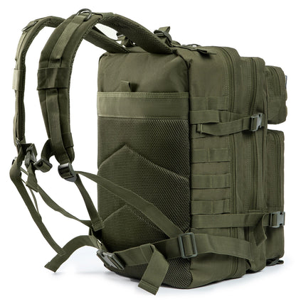 45L Tactical Travel Backpack Molle Large Capacity Multi Pocket Storage Bag Durable Wear Resistant Camping Hiking Trekking Bushcraft Daypack Heavy Duty Rucksack For Men Women Business Trips Mountain Climbing Daily Commute Lugg