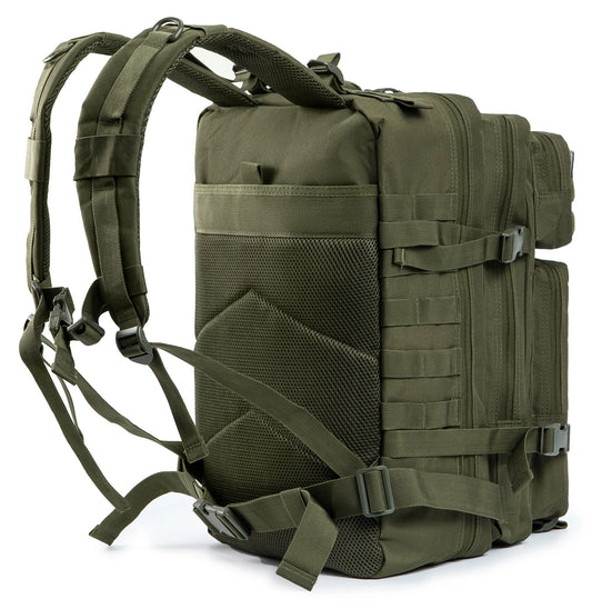 45L Tactical Travel Backpack Molle Large Capacity Multi Pocket Storage Bag Durable Wear Resistant Camping Hiking Trekking Bushcraft Daypack Heavy Duty Rucksack For Men Women Business Trips Mountain Climbing Daily Commute Lugg