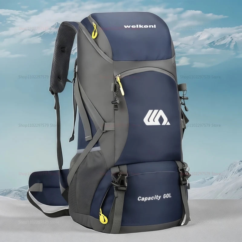 50L Travel Backpack Camping Hiking Rucksack Waterproof Outdoor Climbing Mountaineering Trekking Bag for Men Women Luggage