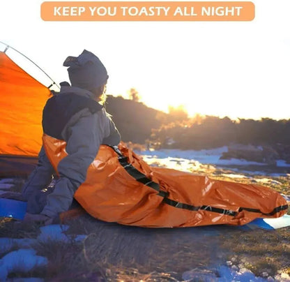 Emergency Sleeping Bag Ultra Waterproof Mylar Thermal Blankets Lightweight Survival Sleeping Bag Keep Warm for Camping Hiking