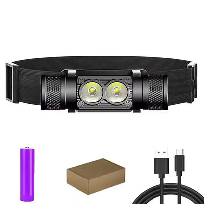 Newest Type-C USB LED Headlamp Fishing 18650 Headlight Torch Hunting Head Lamp Camping Headlamp Flashlight Head Light