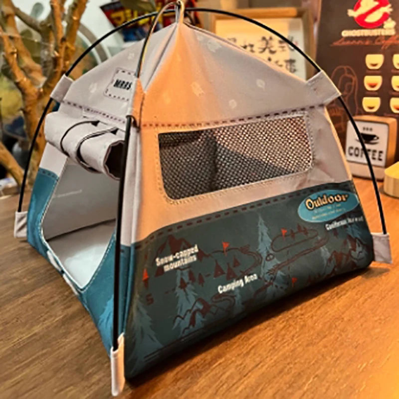 1Pcs Small Tent Model Camping Miniature Scene Accessories Decoration Photography Props 1:12 Movable Toy Gift
