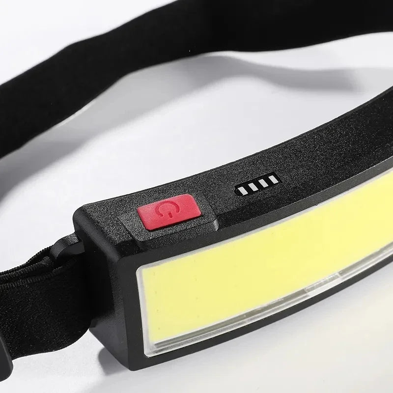 Powerful COB LED Headlamp Type-c Rechargeable Head Flashlight Built-in Battery Outdoor Fishing Camping Lantern Waterproof Torch