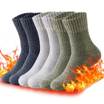 3 Pairs Men's Socks Winter Thick Towel Man's Outdoor Sports Long Socks Cold Resistant Frost Proof Snow Socks For Man Gift 39-44