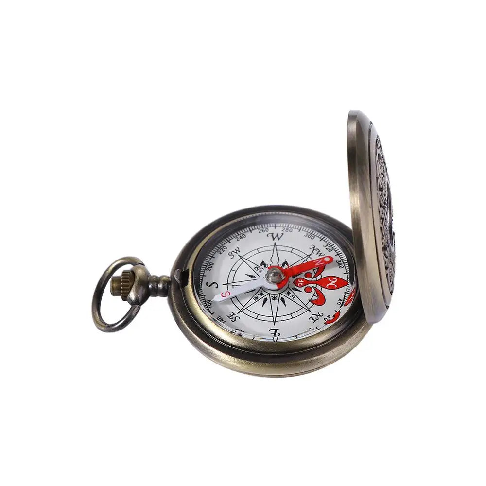 Compass New Outdoor Camping Hiking Portable Pocket Brass Gold Color Copper Compass Navigation With Waterproof Characteristics