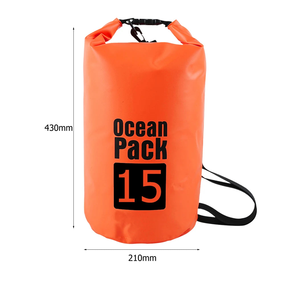 2L 3L 5L 10L 15L Waterproof Dry Bag Swimming Bag Foldable Beach Storage Pack Kayaking Rafting River Trekking Floating Water Sack