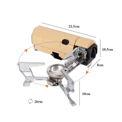 2600W Portable Folding Stove Camping Gas Stove Outdoor Hiking BBQ Travel Cooking Grill Cooker Cassette Gas Burner