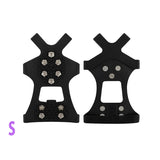 Ice & Snow Grippers with 10 Stainless Steel Spikes | Anti-Slip Traction Crampons for Shoes