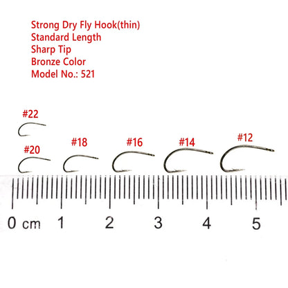 Fine Wire Curved Nymph Hooks #12-22 (100 Pack)