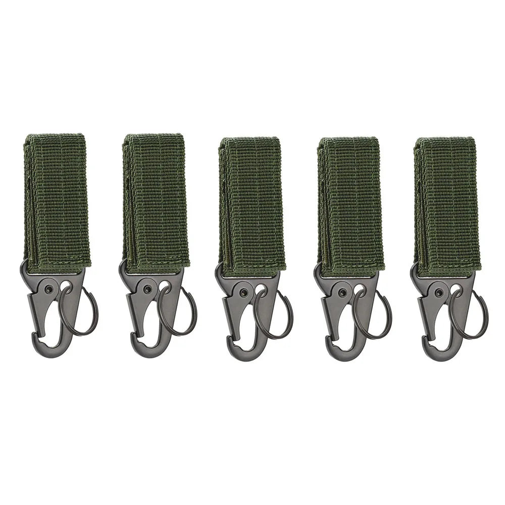 Carabiner High Strength Nylon Key Hook MOLLE Webbing Buckle Hanging System Belt Buckle Hanging Camping Hiking Accessories