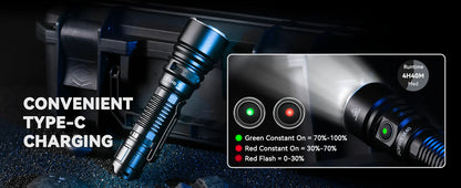 Sofirn SK40 21700 Rechargeable Flashlight  SFT70 LED 3200lm Powerful Tactical Torch 580M Long-Range With Spotlight