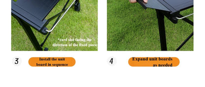 Mountainhiker Camping Folding Lift Removable Multi Unit IGT Table Gas Stove Portable Camp BBQ Grill Table Outdoor Picnic table