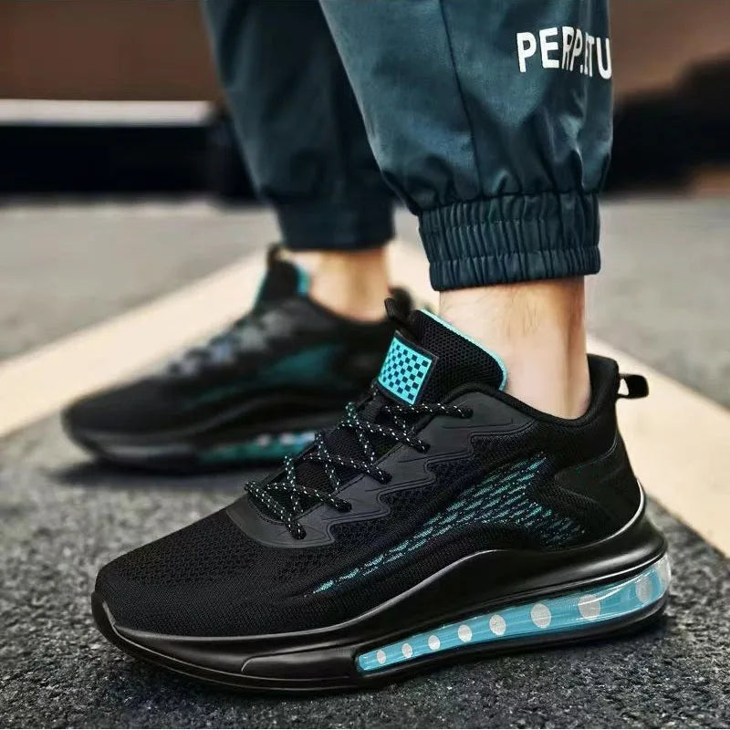 Men’s Running Shoes – Casual Sports Sneakers with Air Cushion & Breathable Soft Soles (Lightweight Spring/Autumn Fashion)