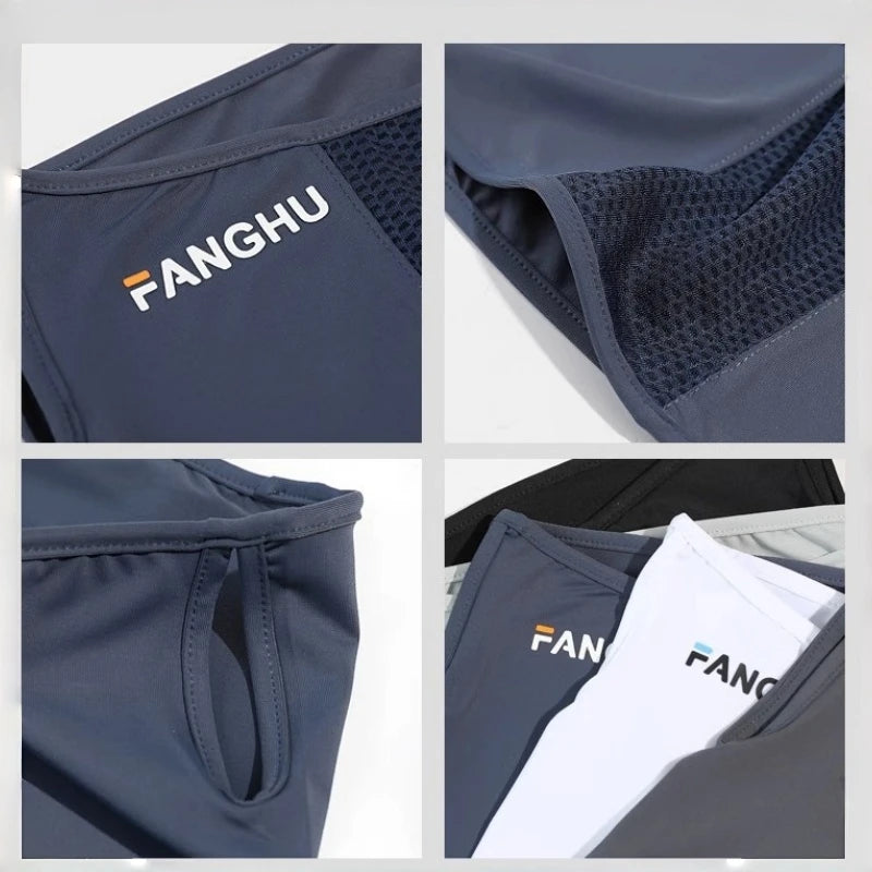 Mesh Breathable Ear Loop Neck Gaiter Elastic Sunscreen Anti-UV Face Covering Thin Sports for Men Women