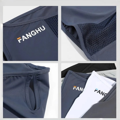 Mesh Breathable Ear Loop Neck Gaiter Elastic Sunscreen Anti-UV Face Covering Thin Sports for Men Women