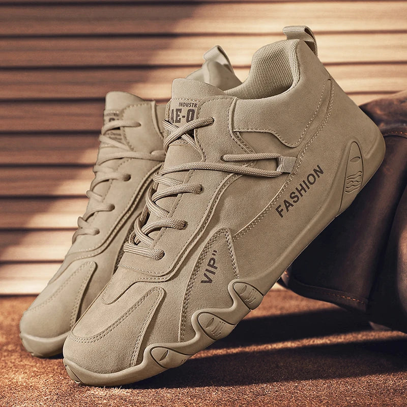 Men’s Hiking Sneakers – Wear-Resistant Anti-Slip Workwear Shoes for Autumn & Casual Outdoor Use