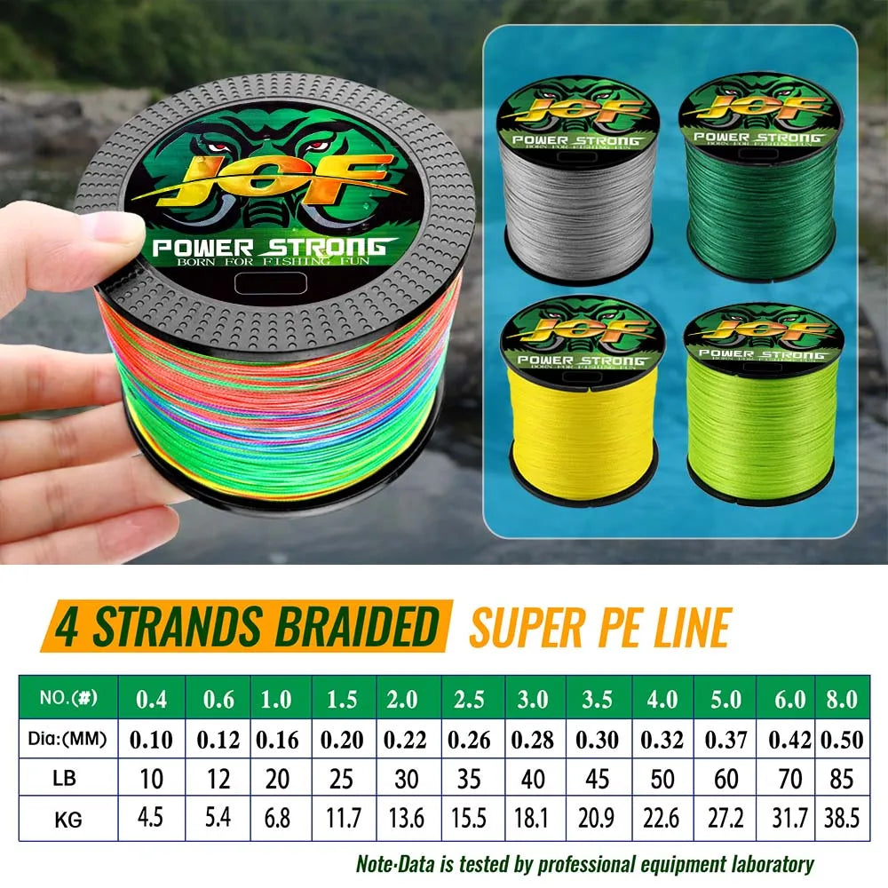 JOF 4 Strand Braided PE Fishing Line