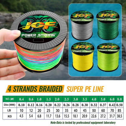 JOF 4 Strand Braided PE Fishing Line