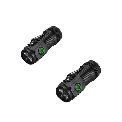 Rechargeable Outdoor Flashlight Portable Strong Light Waterproof Torch for Camping Walking Portable EDC Lighting Lamp