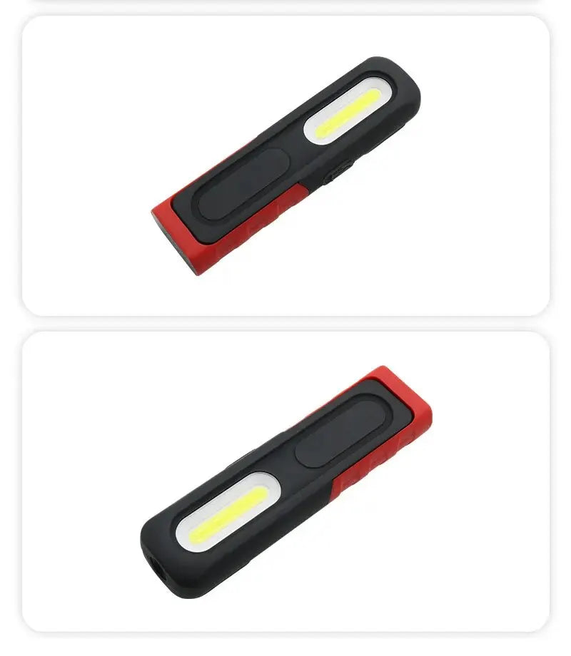 Portable USB Rechargeable Work Light Magnetic COB LED Flashlight Hanging Lamp with Built-in Battery Camping Torch