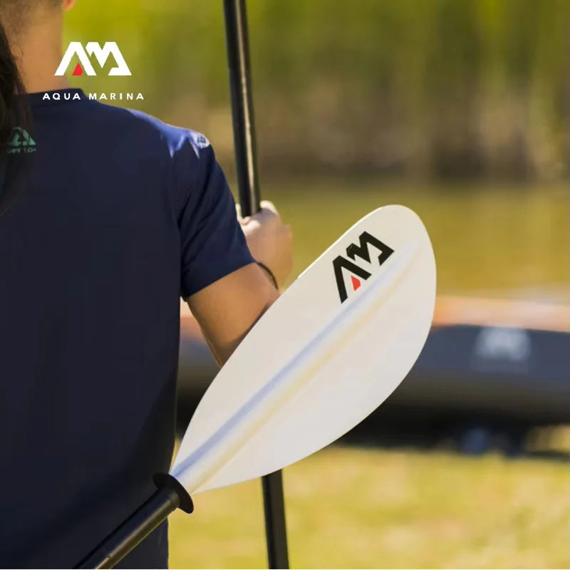 AQUA MARINA KP-1 Aluminum Alloy Double Bladed Paddle – 4-Section 230cm Kayak & Canoe Oar for Rowing & Surf Board