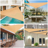 Large Sun Shade Sail Canopy UV Block Triangle Outdoor Sunshade Cover for Patio Pool Garden Waterproof UV Protection Shade Cloth