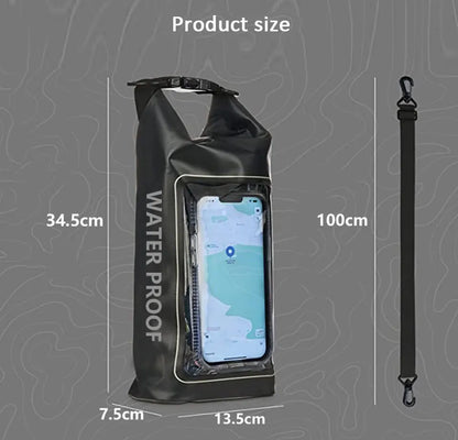 2L/5L PVC Swimming Waterproof Bag,Mobile Phone Waterproof Dry Bag for Trekking Drifting Rafting Surfing Boating Storage Bag
