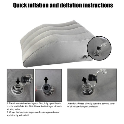 Inflatable Leg Pillow Foot Pillow Elevation Leg Pillows For Travel Camping Sleeping Wedge Pillow Knee Cushion PVC Portable