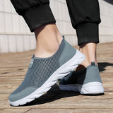 Men’s Lightweight Hiking Shoes – Breathable Mesh Outdoor Slip-On Sneakers for Summer