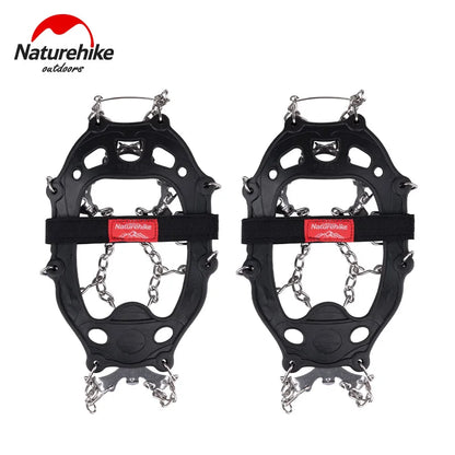 Naturehike-Non Slip Climbing Crampons Cleats Shoe Cover Ice Gripper for Spikes Hiking Winter Manganese Steel Outdoor Cleats Shoe