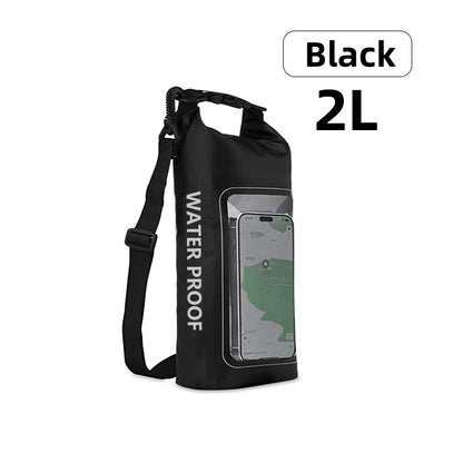 2L/5L PVC Swimming Waterproof Bag,Mobile Phone Waterproof Dry Bag for Trekking Drifting Rafting Surfing Boating Storage Bag