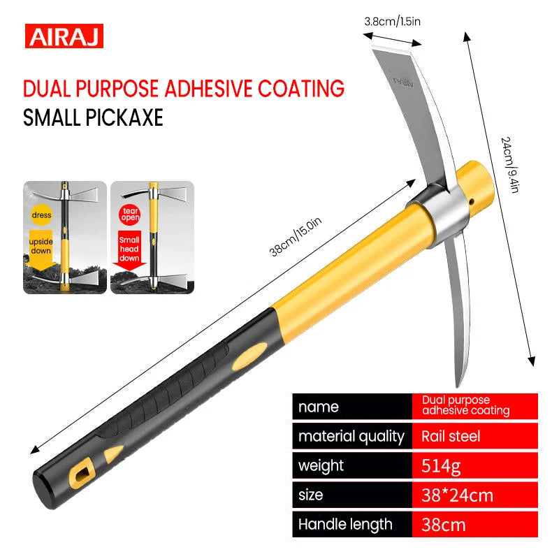AIRAJ Multifunctional Garden Axe – Heavy Duty Mountaineering Pick & Gardening Hand Tool