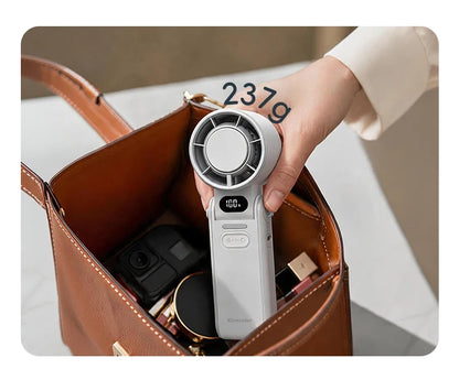 KINSCOTER Outdoor Foldable Portable Handheld Fan Mini Cooling Rechargeable 3600mAh 100-level Free Control High Speed Turbo Fan