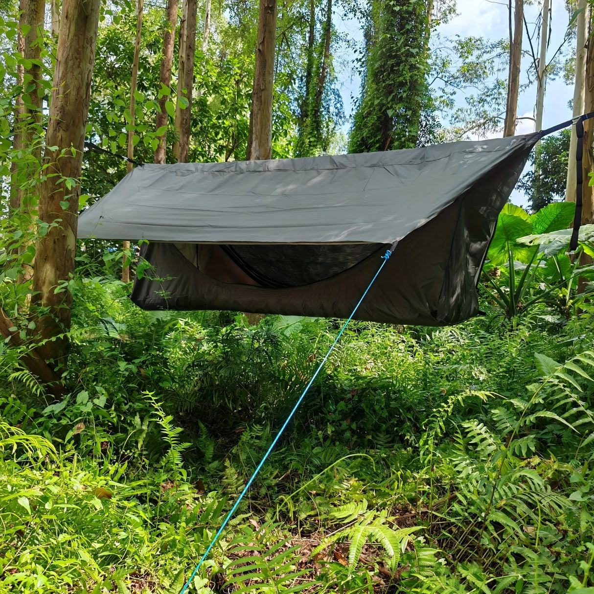 Lightweight Camping Hammock Tent with Mosquito Net Canopy Backpacking Travel Bed Includes Trees Perfect for Hiking Outdoor Use