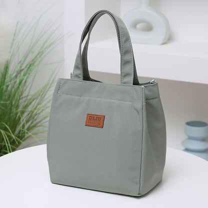 Large Capacity Lunch Bag with Aluminum Foil Insulation for Work, Simple and Practical Top Handle Bag