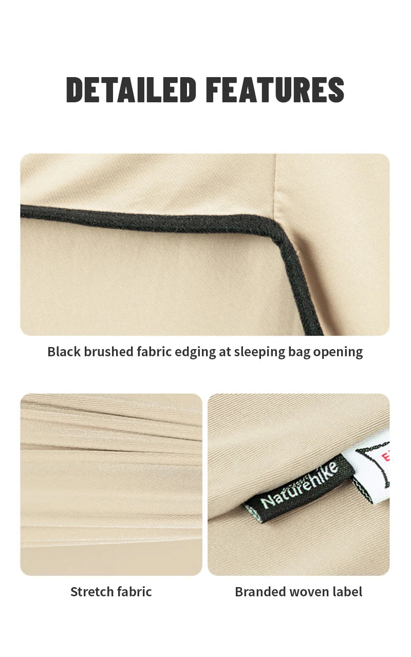Naturehike 2023 Sleeping Bag Liner Ultralight High Elastic Mummy Quilt Winter Wearable Portable Camping Pocket Sleeping Bags