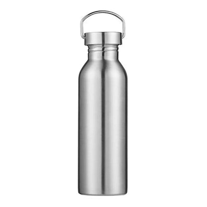 Portable Stainless Steel Bicycle Water Bottle Sports Fitness Single Walled Vacuum Insulated Metal Flask