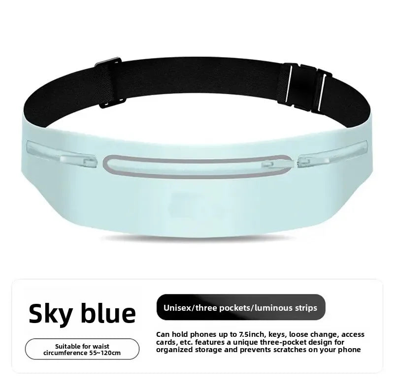 Running sports fanny pack Outdoor sports Lightweight waterproof invisible anti-theft equipment Men's and women's multi-function