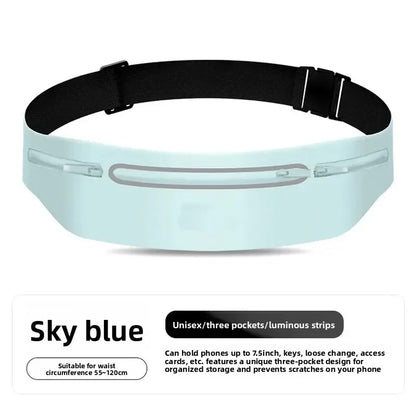 Running sports fanny pack Outdoor sports Lightweight waterproof invisible anti-theft equipment Men's and women's multi-function