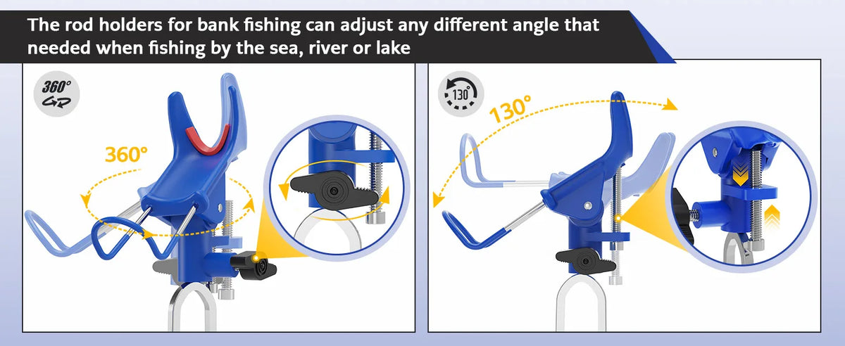 Heavy Duty 360 Fishing Rod Holder Stand
