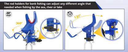 Heavy Duty 360 Fishing Rod Holder Stand
