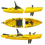 Portable LLDPE Modular Kayak – Split Hard Shell Electric & Pedal Canoe for Solo or Tandem Lake & Sea Adventures
