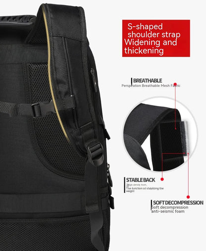50L 80L Backpack Large Travel Backpack Men Separate Shoe Compartment Business Bag Outdoor Sports Man Black Storage Backpacks