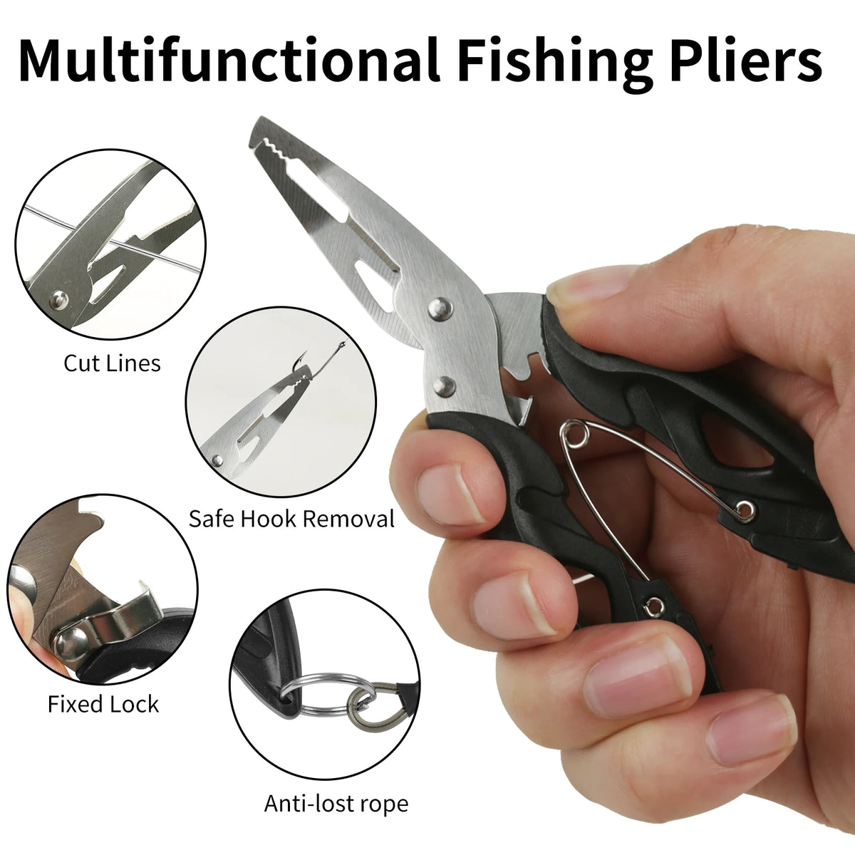 Fishing Pliers and Fish Gripper Set