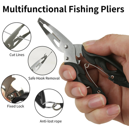 Fishing Pliers and Fish Gripper Set